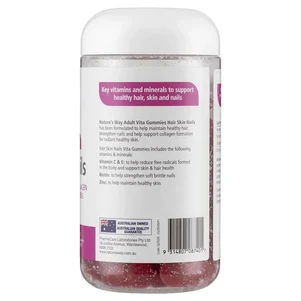 (PRE ORDER) Nature's Way Adult Vita Gummies Hair Skin Nails 180 Gummies Exclusive Size shelf life 2yrs